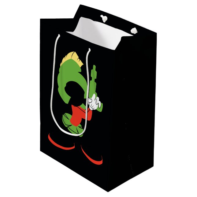 Bolsa De Regalo Mediana MARVIN LA Silhouette MARTIAN™ Con Raygun (Angulo Anverso)