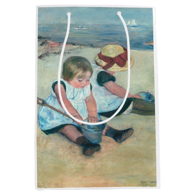 Bolsa De Regalo Mediana Mary Cassatt - Niños jugando en la playa (Anverso)