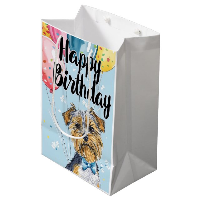 Bolsa De Regalo Mediana Más aterrador con globos (Angulo Anverso)