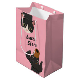 Bolsa De Regalo Mediana Mascotas lindas garabateadas