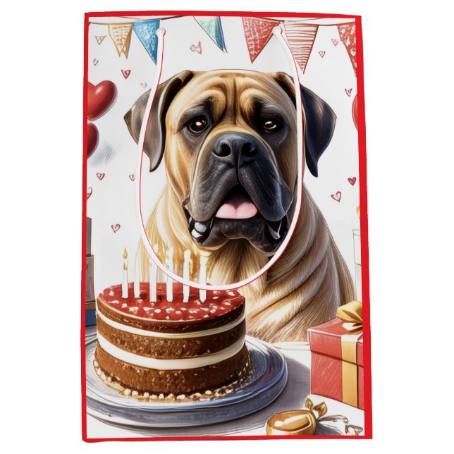 Bolsa De Regalo Mediana Mastiff auf einer Feier (Anverso)