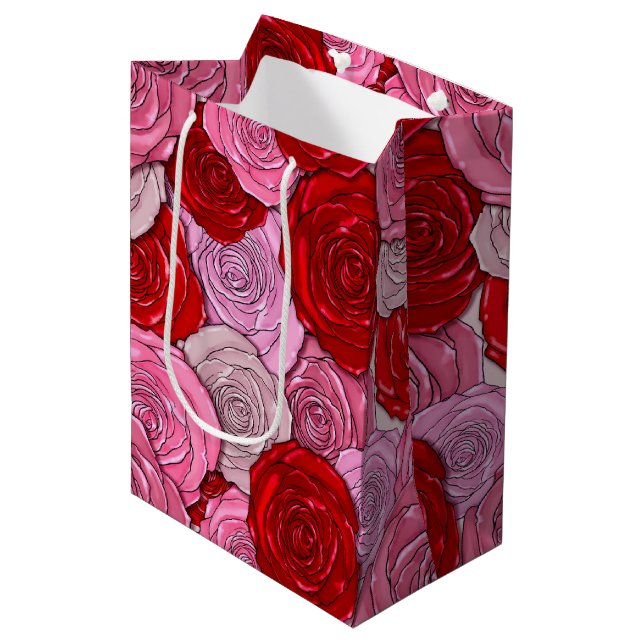 Bolsa De Regalo Mediana Matrícula de Rosas (Angulo Anverso)