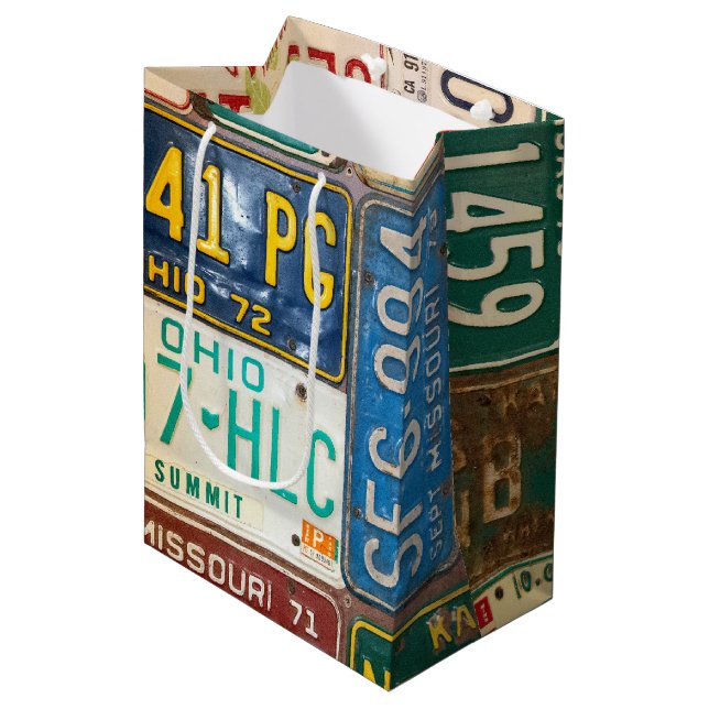 Bolsa De Regalo Mediana matrículas antiguas en ruinas (Angulo Anverso)