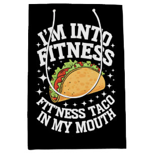 Bolsa De Regalo Mediana Me apasiona el fitness Fitness Taco en mi boca div
