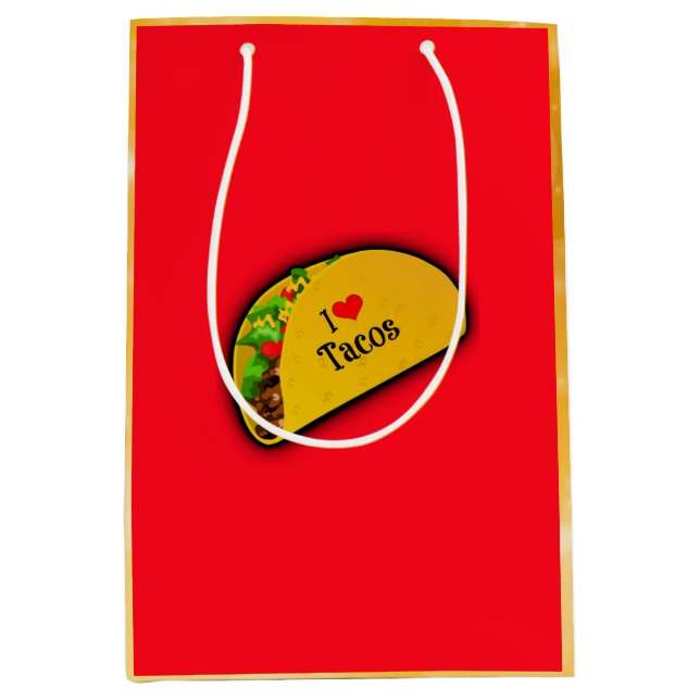 Bolsa De Regalo Mediana Me encantan los tacos (Anverso)