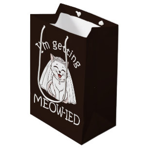 Bolsa De Regalo Mediana ¡Me estoy casando con un maullido!