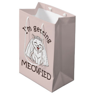 Bolsa De Regalo Mediana ¡Me estoy casando con un maullido!
