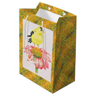 Bolsa De Regalo Mediana Med Gift Bag Goldfinch en Coneflower
