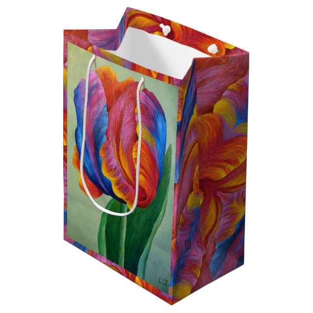 Bolsa De Regalo Mediana Med Gift Bag Rainbow Tulip #1 (Angulo Anverso)