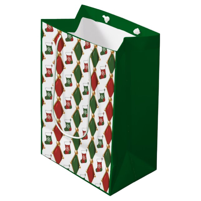 Bolsa De Regalo Mediana Media de Navidad  (Angulo Anverso)