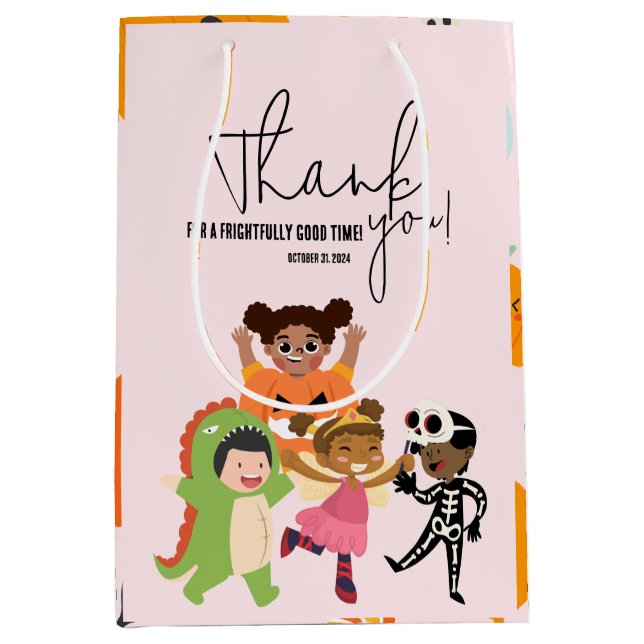 Bolsa De Regalo Mediana Medios esenciales de Fiesta de disfraces de Hallow (Anverso)