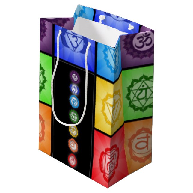 Bolsa De Regalo Mediana Meditación de siete Chakras (Angulo reverso)