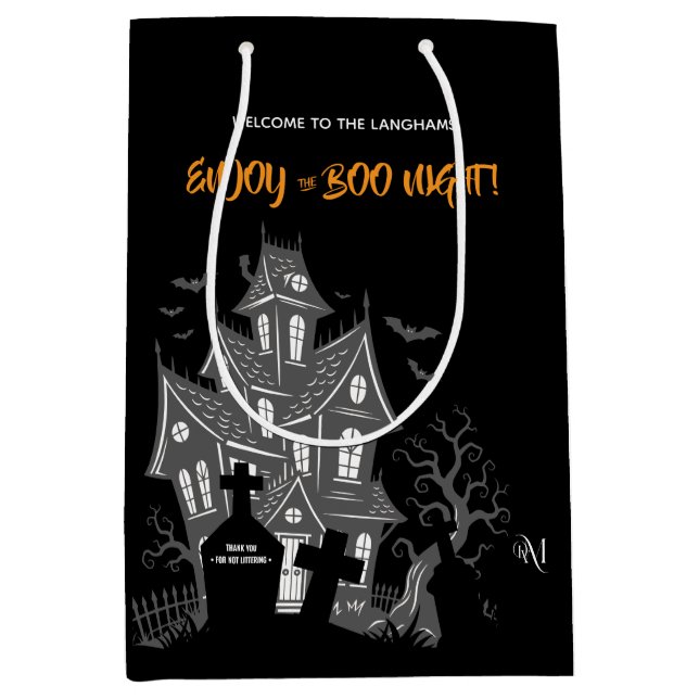 Bolsa De Regalo Mediana Medium Gift Bag : HALLOWEEN Home (black) (Anverso)
