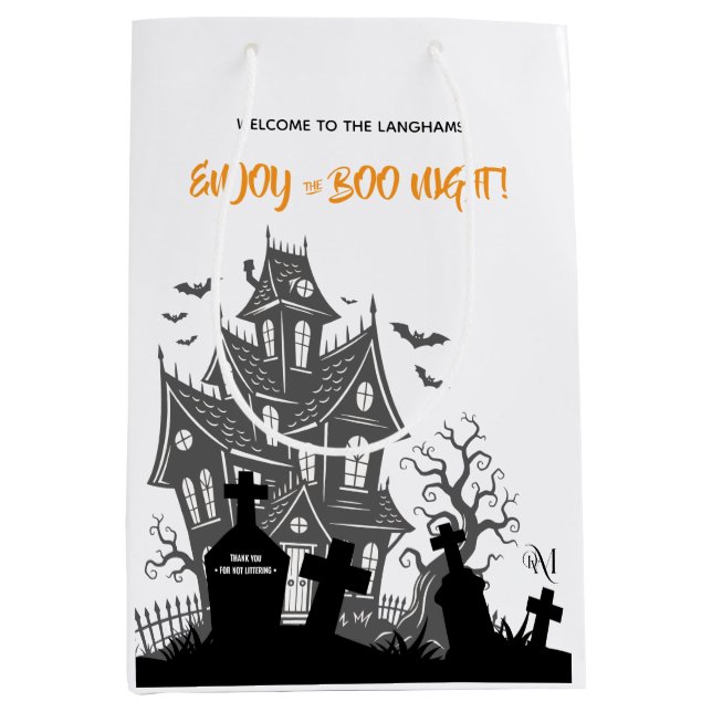 Bolsa De Regalo Mediana Medium Gift Bag : HALLOWEEN Home (white) (Anverso)