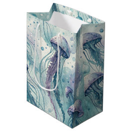 BOLSA DE REGALO MEDIANA MEDUSA ONDULADA VERDE Y AZUL