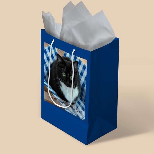 Bolsa De Regalo Mediana Mejor foto de mamá del gato (Subido por el creador)
