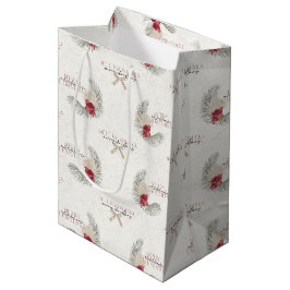 Bolsa De Regalo Mediana Mele Kalikimaka, Navidades de estilo hawaiano