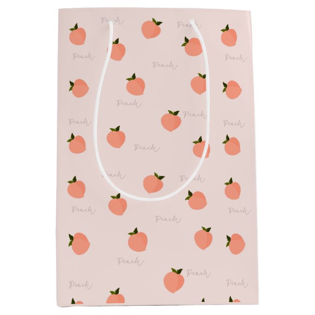Bolsa De Regalo Mediana Melocotón melocotón  (Anverso)