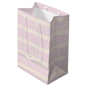 Bolsa De Regalo Mediana Melocotones y nata cinco rayas patrón