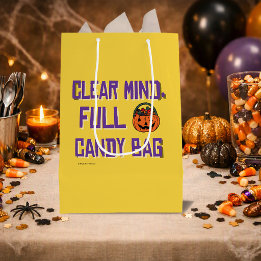 Bolsa De Regalo Mediana Mente Clara, Caramelo Lleno | Fiesta de Halloween