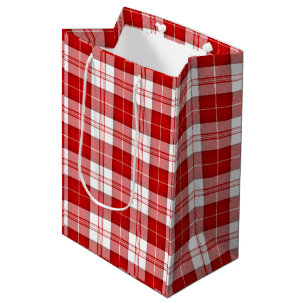 Bolsa De Regalo Mediana Menzis tartán platillos rojos