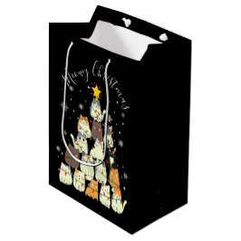 Bolsa De Regalo Mediana Meowy Navidades Merry Cat Tree