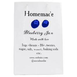 Bolsa De Regalo Mediana Mermelada casera de arándanos hecha con amor añadi