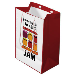 Bolsa De Regalo Mediana Mermelada De Frutas Dulzura En Un Frasco Mermelada