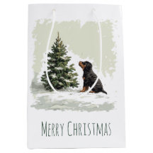 Merry Christmas Rottweiler Dog Christmas Tree