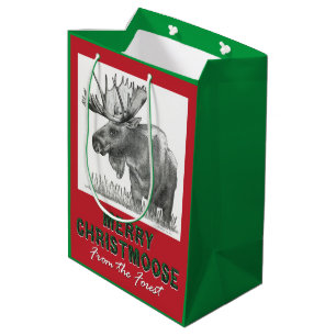 Bolsa De Regalo Mediana Merry Christmoose