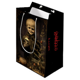 Bolsa De Regalo Mediana Merry Creepmas Spooky Boy Gothic Vintage
