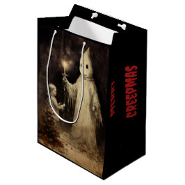 Bolsa De Regalo Mediana Merry Creepmas Spooky Ghost Gothic Vintage