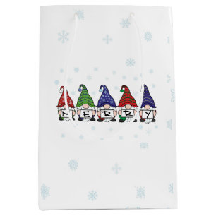 Bolsa De Regalo Mediana Merry Gnomes