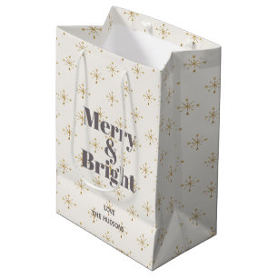 Bolsa De Regalo Mediana Merry y Bright Ivory Medium