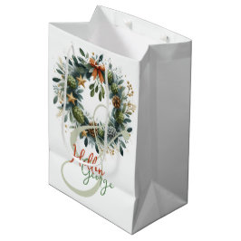 Bolsa De Regalo Mediana Mery Navidades Cones Mistletoe Personalizado