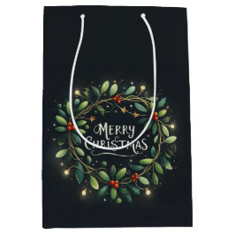Bolsa De Regalo Mediana Mery Navidades Mistletoe Wreath