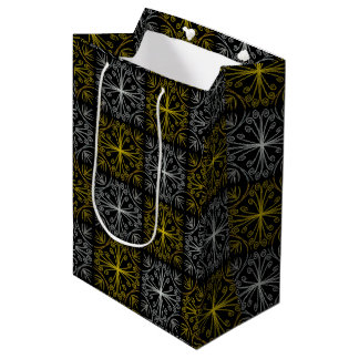 Bolsa De Regalo Mediana Metallic flower tile abstract