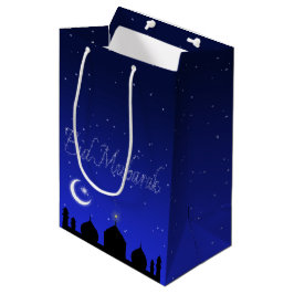 Bolsa De Regalo Mediana Mezquita de las Estrellas Nocturnas de Eid Mubarak