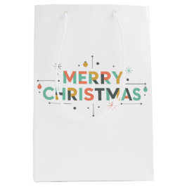 Bolsa De Regalo Mediana Mid-Century Merry Christmas – Retro Style