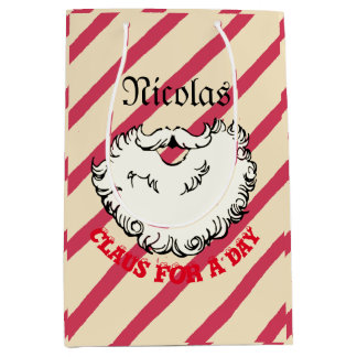 Bolsa De Regalo Mediana Mikitez santaclaus barba jengibre
