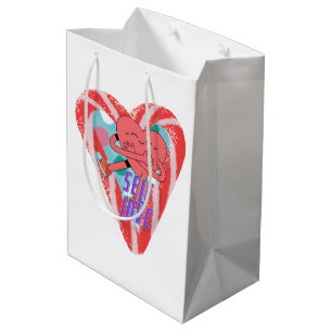Bolsa De Regalo Mediana Mikitiez el amor egoísta del corazón rosado june g