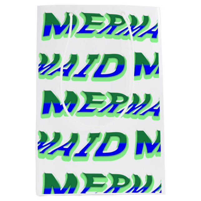 Bolsa De Regalo Mediana Mikitiez océano mermaid venus azul mar (Anverso)