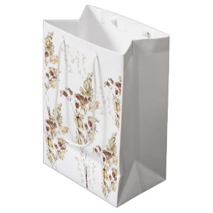 Bolsa De Regalo Mediana Mikitiez pisce la flor rosa de la naturaleza autoa