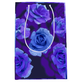 Bolsa De Regalo Mediana Mikitiez rosa azul flor valentina fantasía rock