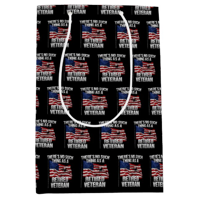 Bolsa De Regalo Mediana Militares - Nada como veterano retirado (Anverso)