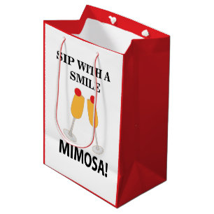 Bolsa De Regalo Mediana Mimosa Sip Con Sonrisa Mimosa
