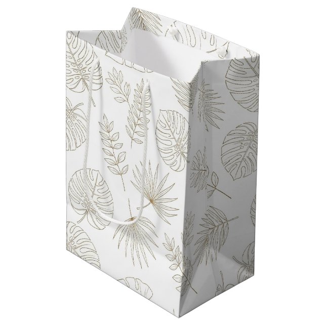Bolsa De Regalo Mediana Minimal Botanical Line Art Pattern (5) (Angulo Anverso)