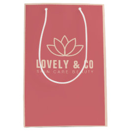 Bolsa De Regalo Mediana Minimalist Dusty Rose & Ivory Salon Beauty