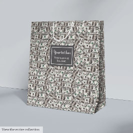 Bolsa De Regalo Mediana Minimalist funny gift for money lovers custom name