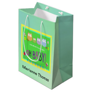 Bolsa De Regalo Mediana Mira quién está teniendo un regalo de arte con pat
